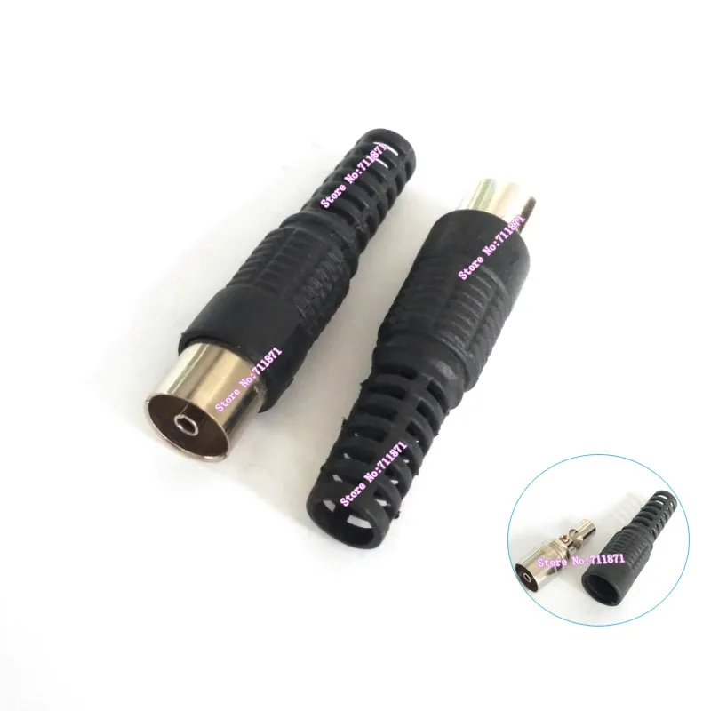 Adaptador fêmea do conector da tevê do cabo de fixação do parafuso do conector da tevê da soldadura sem solda adaptador fêmea da tevê de diy