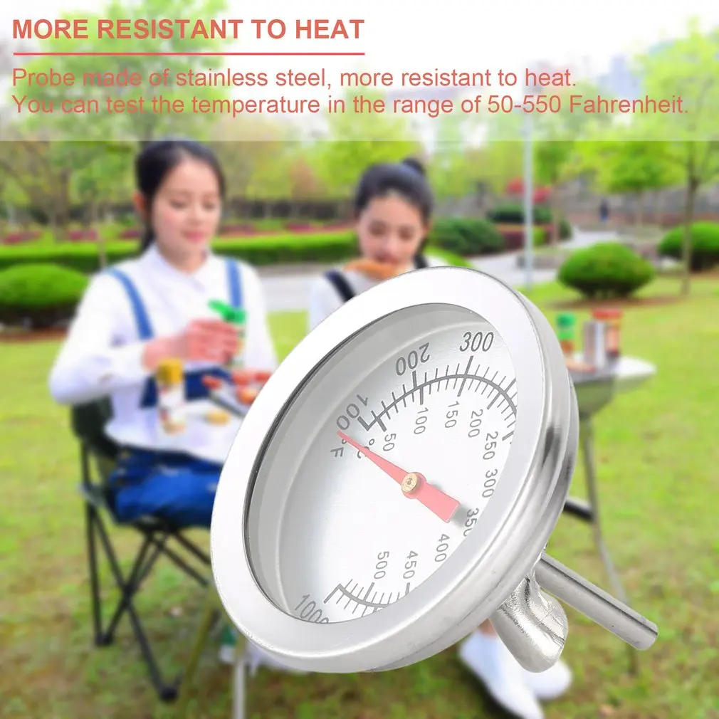 50-500C Rvs Bbq Barbecue Roker Grill Thermometer Temperatuurmeter