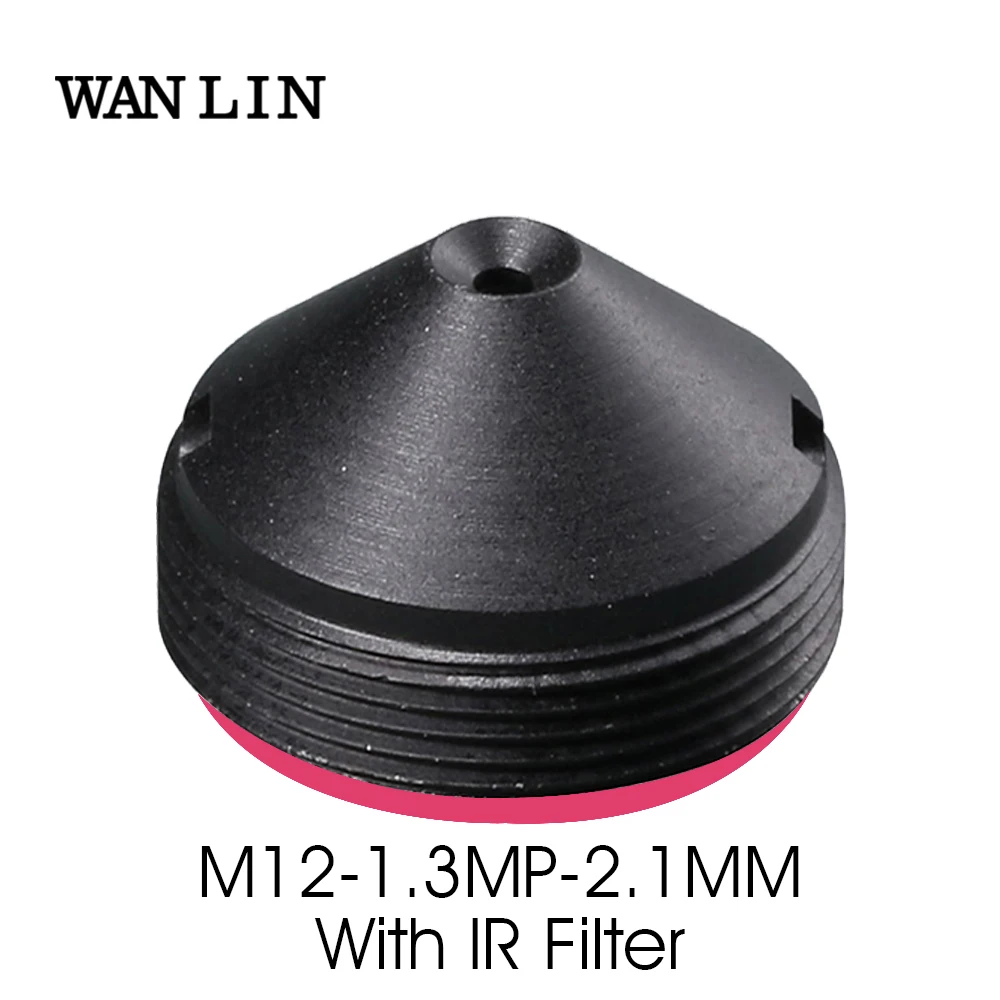 HD 1.3MP 2.1mm obiektyw stożkowy z filtrem podczerwieni do kamery bezpieczeństwa M12*0.5 mocowanie 1/4 "format obrazu F2.4 widok 130 stopni