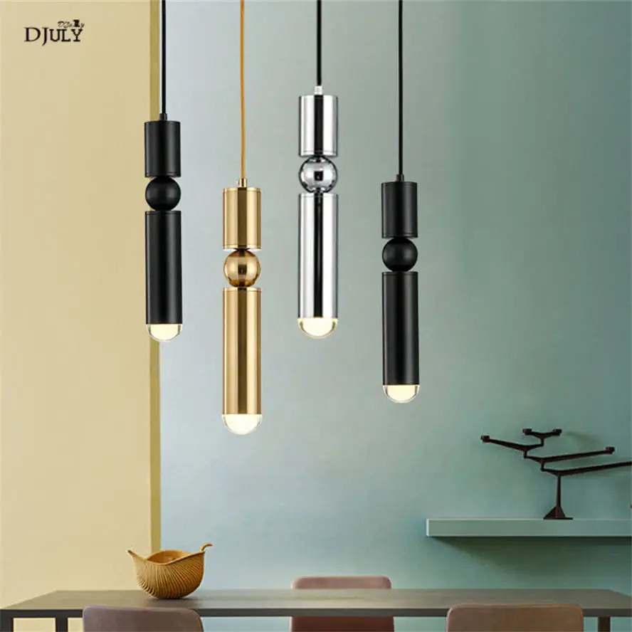 

postmodern flashlight metal tube GU10 pendant lights for cafe bar dining room kitchen hanging lamp indoor led luster fixture