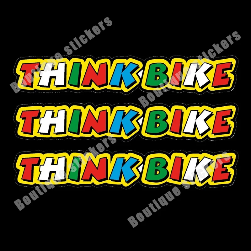 

3X Rossi Style Think Bike Stickers-Cars, Vans, Motorcycles, Trucks, Fashion Stickers Art Pattern Novelty Decals Waterproof PVC