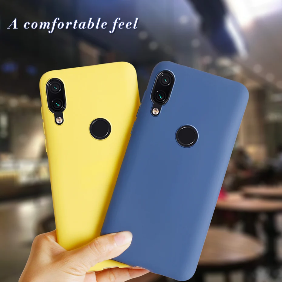 Phone Cases For Xiaomi Redmi Note 7 Case Cover Soft Color Silicone Case For Xiaomi Redmi 7 Redmi7 Back Cover Redmi Note 7 Coque