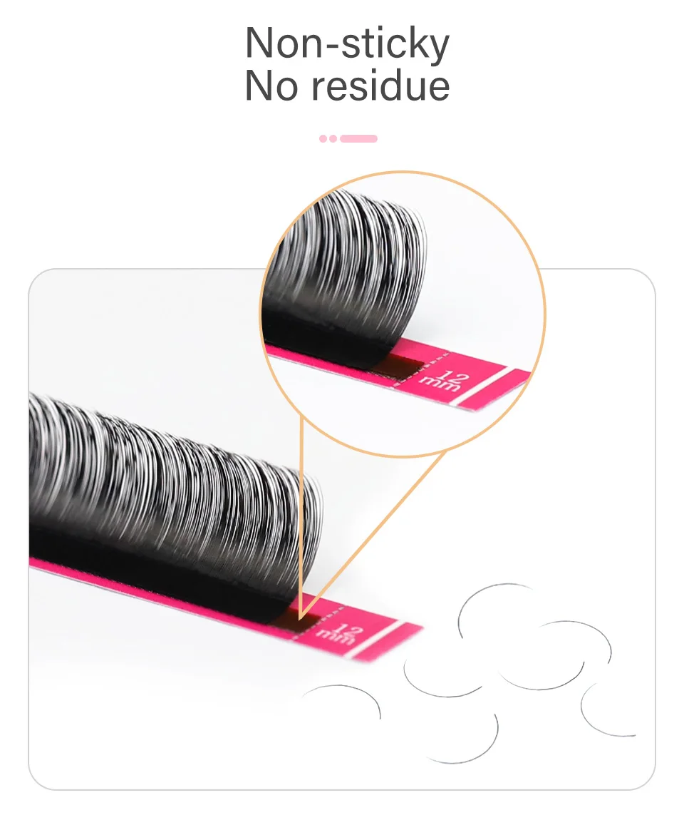 RUJADE 20mm Wimpern Wimpern für Verlängerung 15-20mm Lange Falsche Wimpern Russische Silk Lash Matte Schwarz Individuelle wimpern Verlängerung – Detail 12