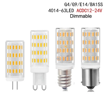 ג '4 g9 e14 ba15d הוביל מנורה 5w נורת ac dc 12v 24v אורות נר להחליף 50w הלוגן עבור זרקור נברשת