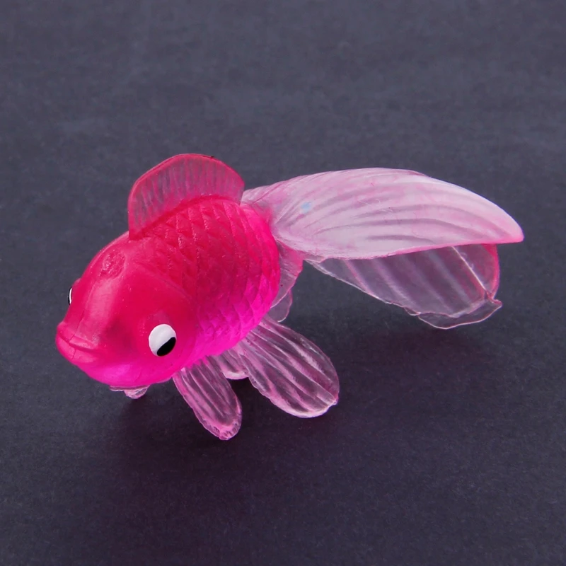 20pcs Rubber Simulation Small Goldfish Gold Fish Kids Toy Decoration Bath Toy