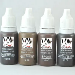 4pcs Permanent Makeup Micro pigments Set Btch Tattoo Ink Cosmetic 15ml Kit For Tattoo Eyebrow Lip Make up Mixed color