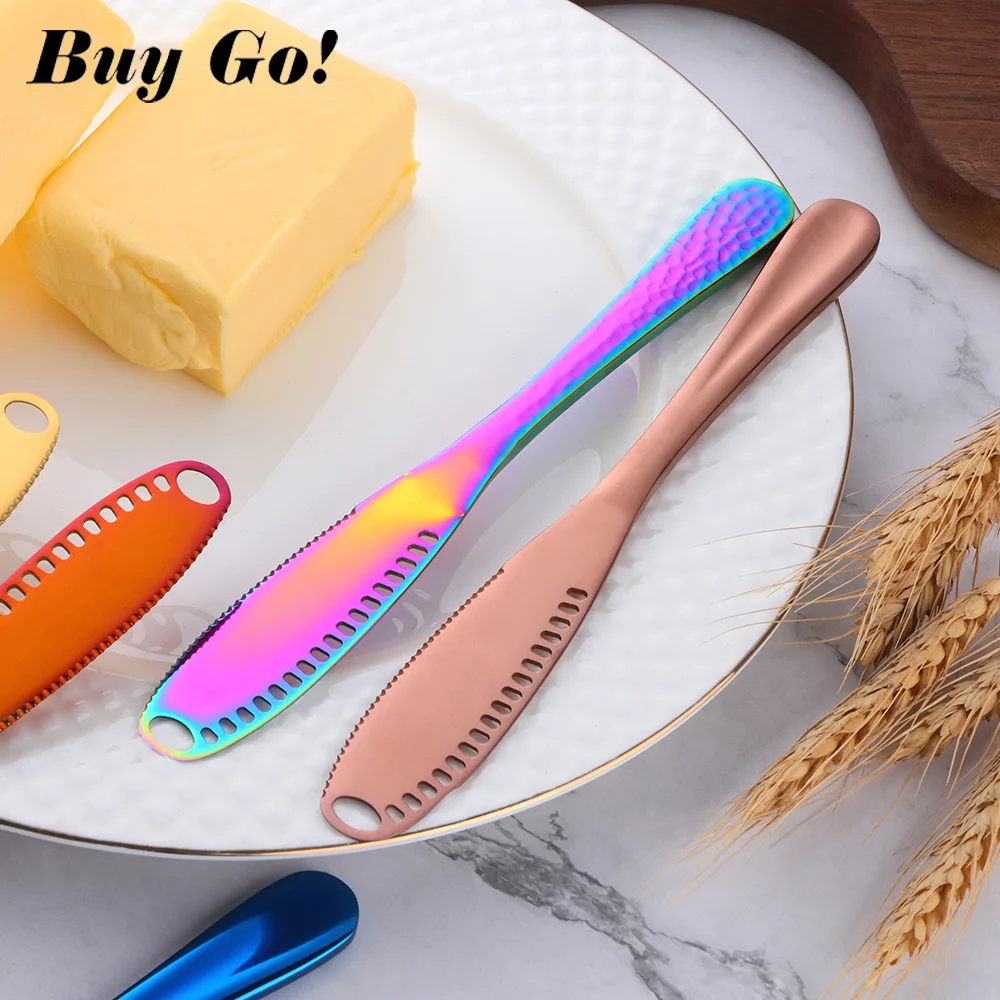 3 in 1 Edelstahl Butter Messer Käse Dessert Treuer Creme Messer Utensil Besteck Dessert Werkzeuge für Toast Frühstück Werkzeug