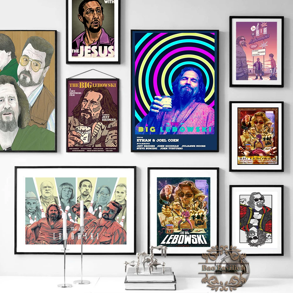 The Big Lebowski Movie Actor Abstract Poster Prints Art Canvas Painting Living Room Home Decor Figure Vintage Wall Stickers Gift