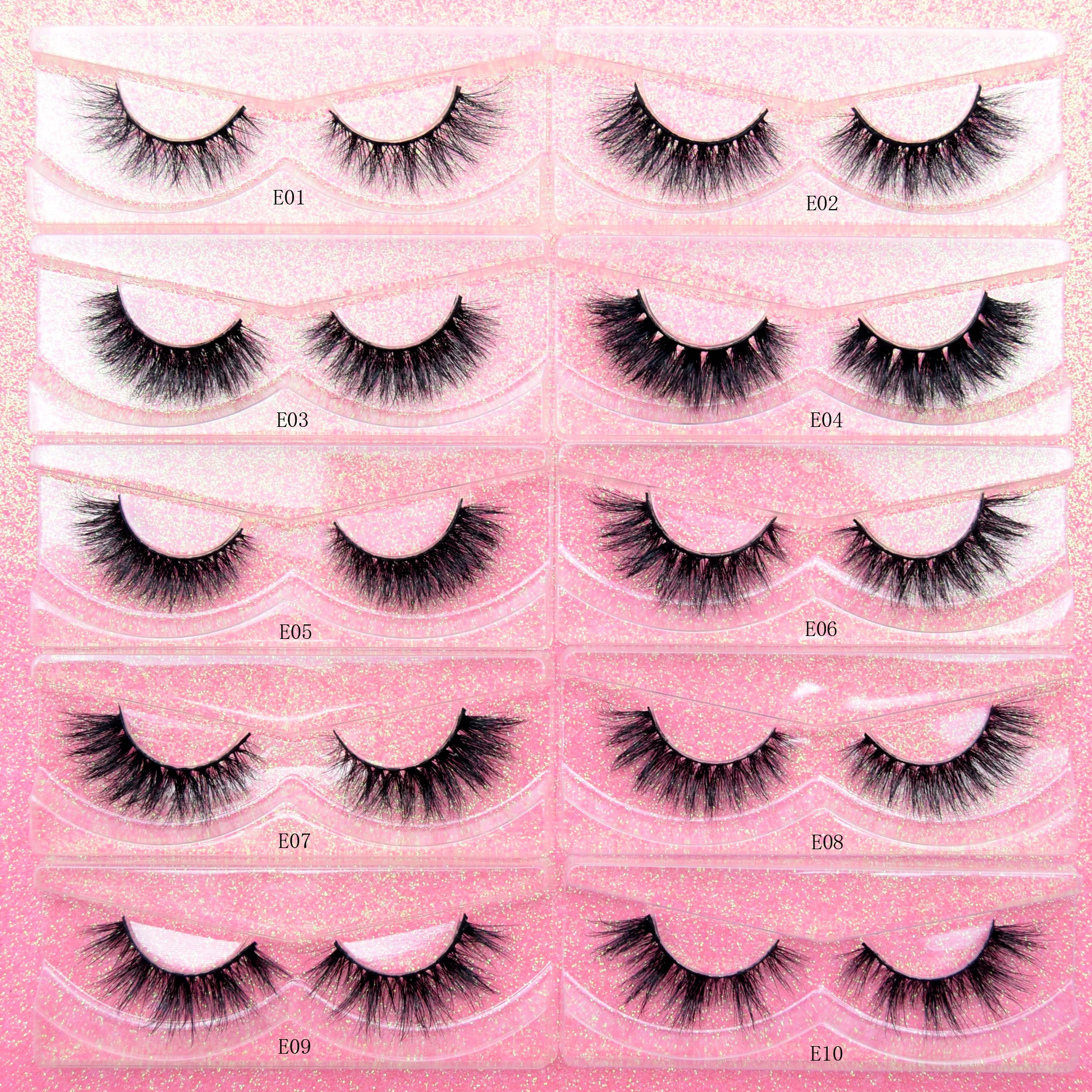 Visofree Eyelashes 3D Mink Lashes natural handmade  volume soft lashes long eyelash  extension real mink eyelash for makeup E01