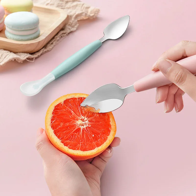 

Children's Baby Tableware Baby Scraper Apple Puree Spoon Set Complementary Food Scraper Double-headed Fruit Puree Tool