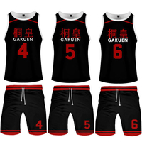 Jumper Novelty Anime Kuroko No Basuke Basket GAKUEN School Uniform Aomine Daiki Basketball Jersey Sportswear T Shirt Shorts Set
