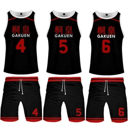 Jumper Novelty Anime Kuroko No Basuke Basket GAKUEN School Uniform Aomine Daiki Basketball Jersey Sportswear T Shirt Shorts Set
