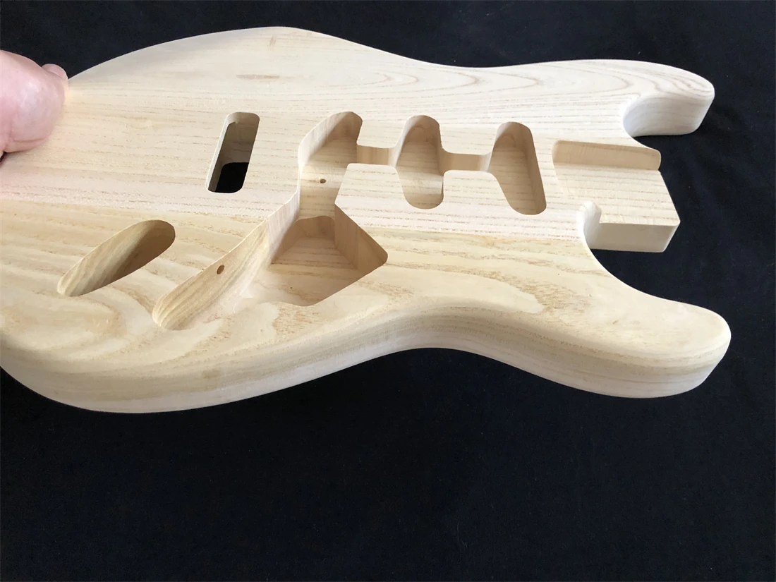 Unfinished Guitar Body, Ash wood SSS Guitar Replacement DIY