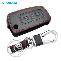 Leather Car Key Cover For Nissan X-Trail Juke Qashqai Micra Pulsar 2014 2015 2016 2017 2018 Flip Remote Fobs Protector Case Bag