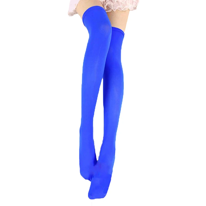 Sexy candy colorWomen Warm Thigh High Stockings Over Knee Socks Velvet Calze Stretch Stocking Temptation Medias Over knee Long