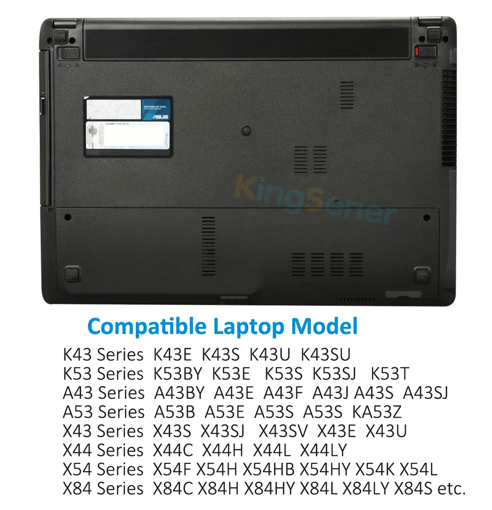 KingSener 5200mAh A32-K53 Laptop Battery For ASUS K43 K43E K43J K43S K43SV K53 K53E K53F K53J K53S K53SV A43 A53S A53SV A41-K53