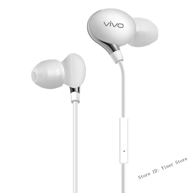 vivo XE800 headsets wired in-ear White earphones with a microphone are comfortable to wear with the new product original