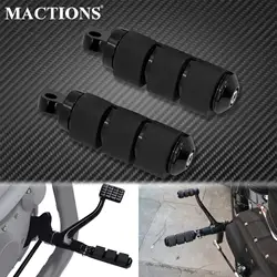 Motorcycle Footpegs Foot Rest Black Rubber Pedal For Harley Touring Softail Dyna Sportster XL 1200 883 Road Glide FLHT Fat Boy