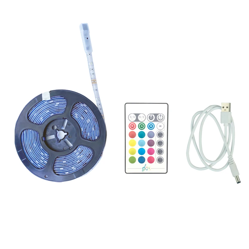 

Водонепроницаемые светодиодные ленты с питанием от USB для декора комнаты, RGB-подсветка телевизора, Управление приложениями, зеркальный ПК, 24 -60 дюймов