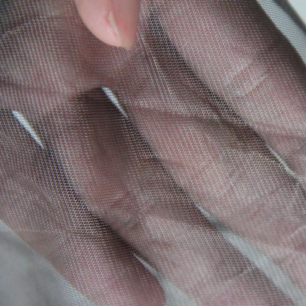 Silver Plated EMF/RF Shielding Fabric , 100% Silver Coated Mesh, Anti-Radiation Silver Mesh