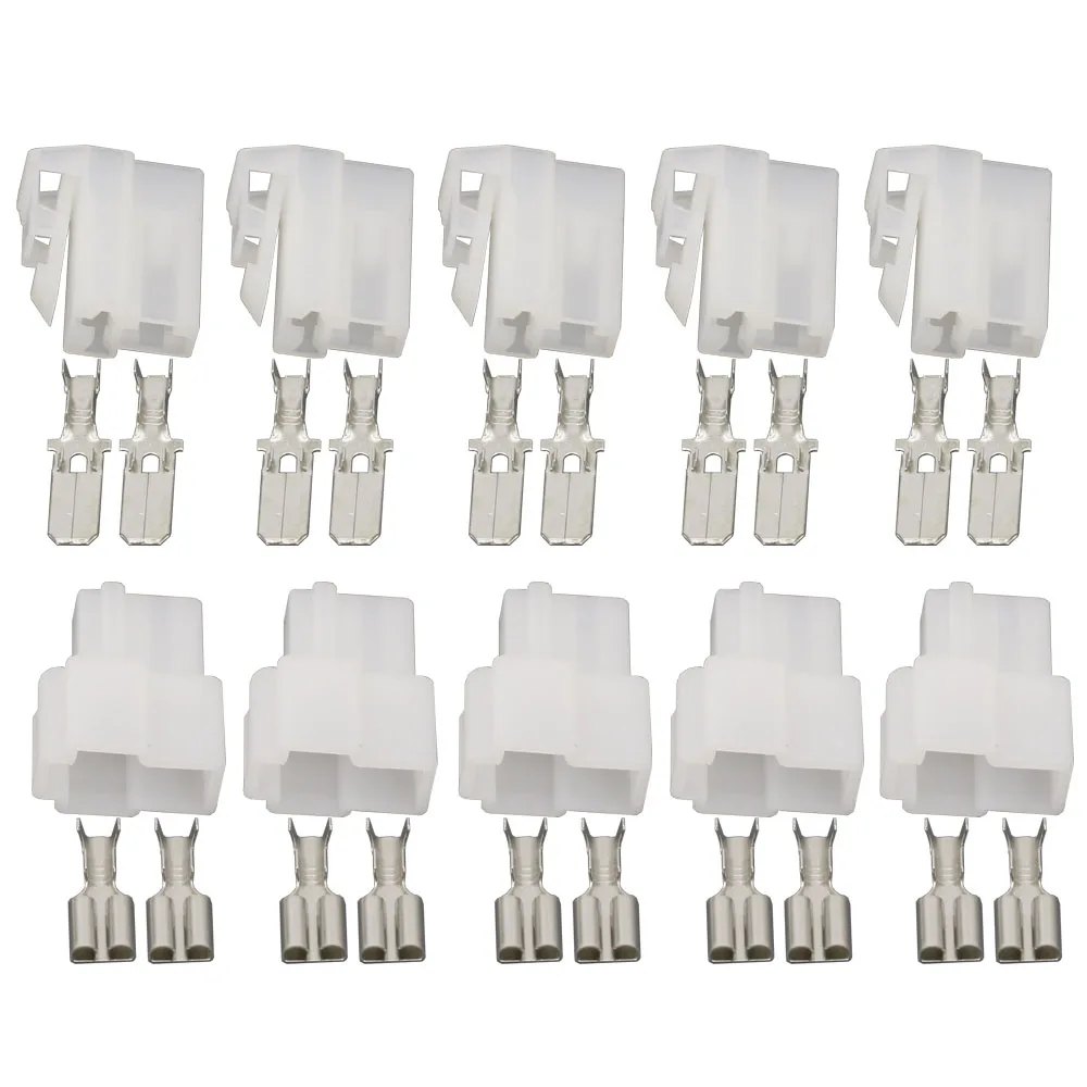 

5 Sets 2 Pin Connector Male Connector Automotive Wiring Harness Connector DJ7022A-6.3-11 21 2P
