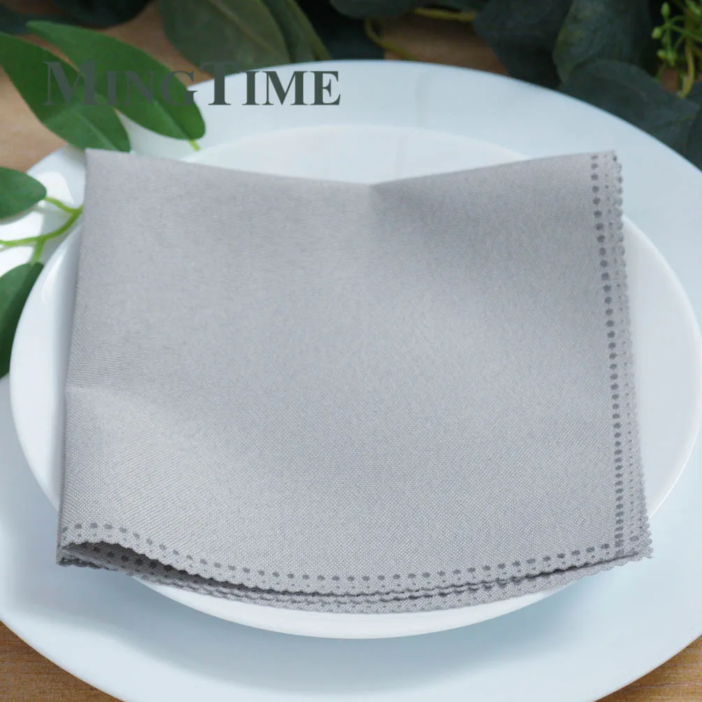 

Linen Napkins Polyester Diner 12inch X 12inch Handkerchief Hanky Wedding Party Supply Birthday Banquet 30cm X 30cm