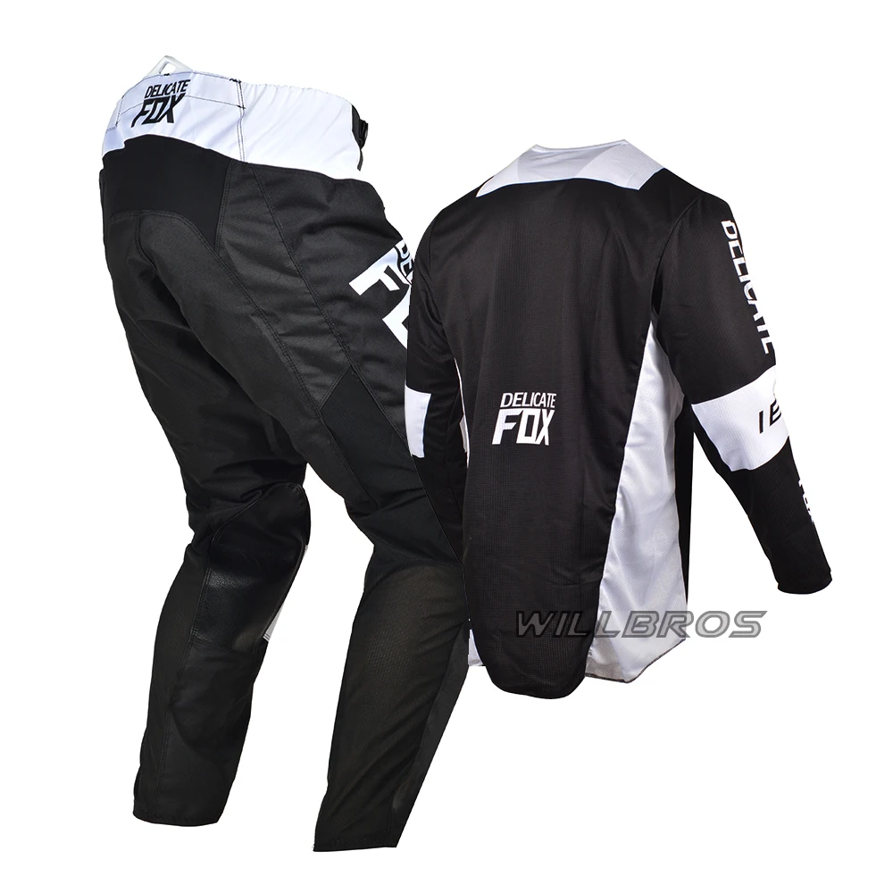 180 Trice Lux Gear Set Motocross Racing Jersey Pants MTB Bike Cycling Kits Offroad Dark Grey Suit Men