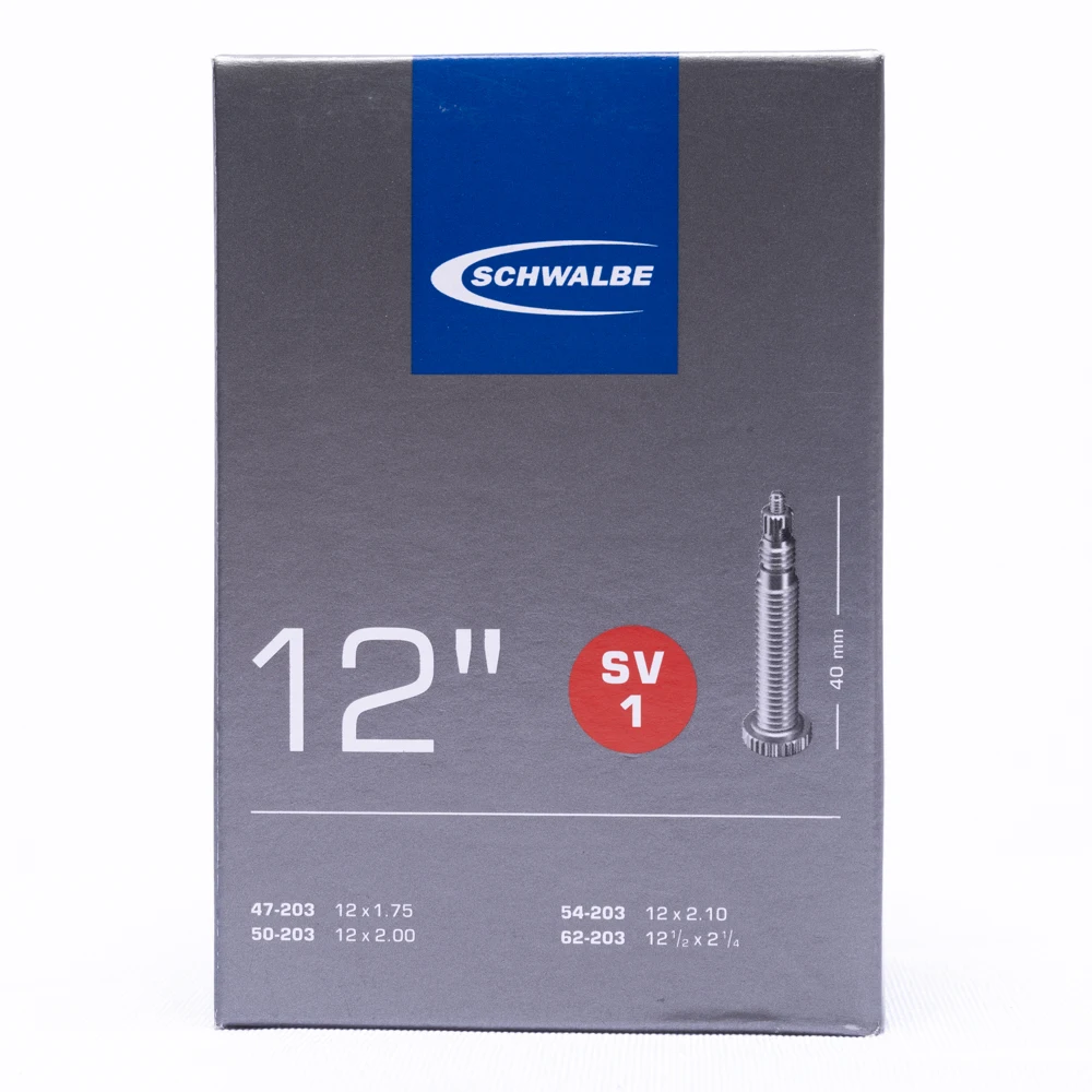 12Inch Schwalbe Fiets Binnenband SV1 12X1.75 12X2.00 12X2.10 12X2.25 47-203 50-203 54-203 62-203