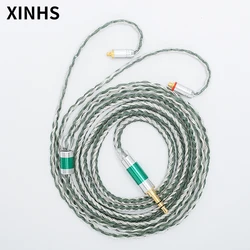 XINHS 24 Strands Silver Plated Copper Earphone Wire MMCX/0.78mm 2 Pin/QDC/TFZ HIFI Headphone Upgrade Cable For SE535 UE900S