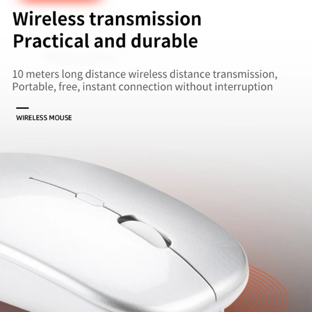 Oplaadbare Draadloze Muis, 2.4G Stille Muis, Muis Met Usb Ontvangen