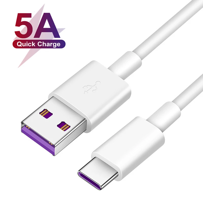 1m 5A Fast Charging Type-c USB Cable For Xiaomi Redmi 9A 8A Note 8T 9S 8 9 Pro K30 K20 Pro OPPO Realme 3 5 6 X50 Pro C2 C3 Cable