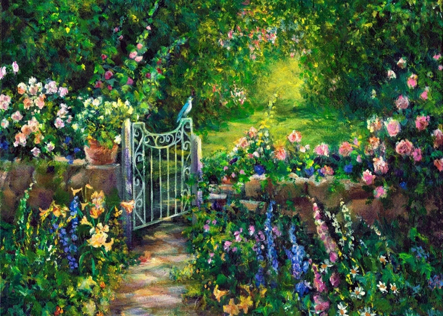 JMINE Div 5D Garden Flower Full Diamond Painting cross stitch kits art High Quality Scenic 3D paint by diamonds