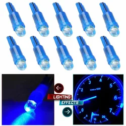 10pcs T5 12V Led Blue Car Interior Wedge Dashboard Dash Gauge Light Lamp Bulb Interior Parts Car Accessories Car Products