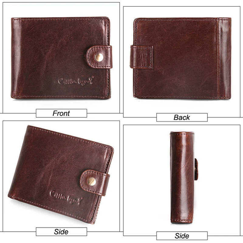 Cobbler Legend Kulit Asli Dompet Pria Bifold Bisnis Vintage 2020 Baru Koin Saku Desain Merek Kualitas Tinggi Pendek Dompet