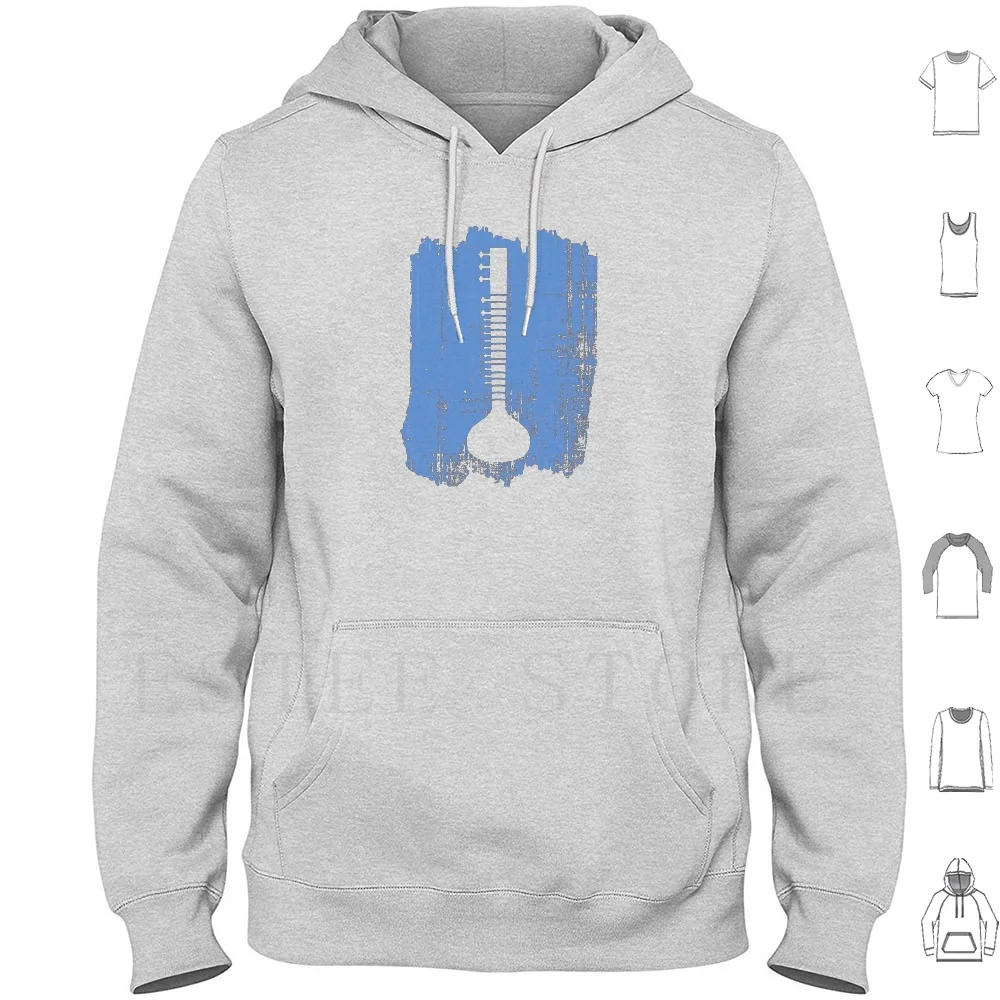 Indian Sitar Hoodies Idea Ukulele Musical Banjo String Instrument Sitar Guitar Music Musical Instrument Music Club