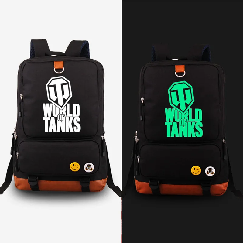 Game WORLD OF TANKS Luminous Travel Bagpack Oxford Men's Backpacks School Bags for Teenagers Laptop Daypack Boys Daypack