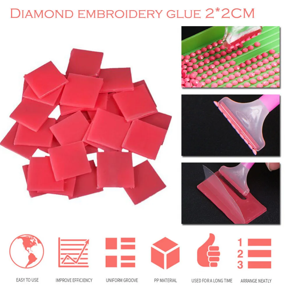 5-100pcs Diamond Painting Accessory Diamond Embroidery Glue Cross Stitch 2*2CM Dotting Glue Daimond Painting Wax Mud