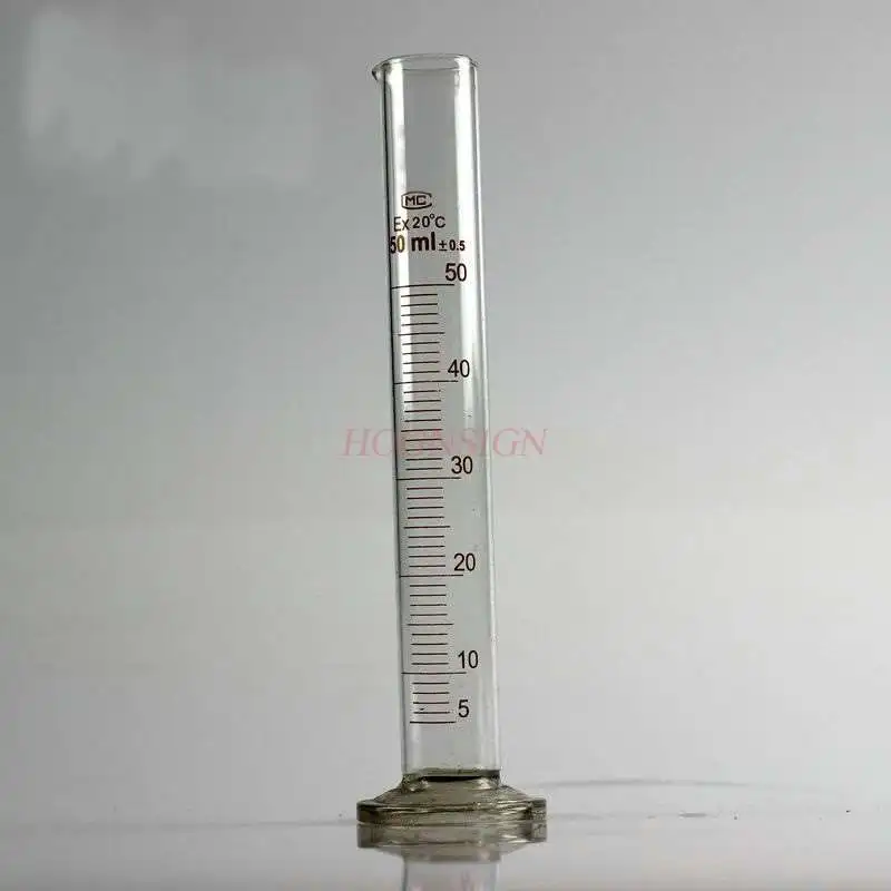 Glass measuring cylinder 50ml industrial testing measuring cylinder chemical laboratory instrument