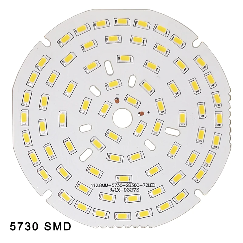 Panneau de luminosité pour budgétaire LED, lampe LED SMD 5730, perle, 3W, 7W, 12W, 18W, 24W, 36W, 5 pièces par lot