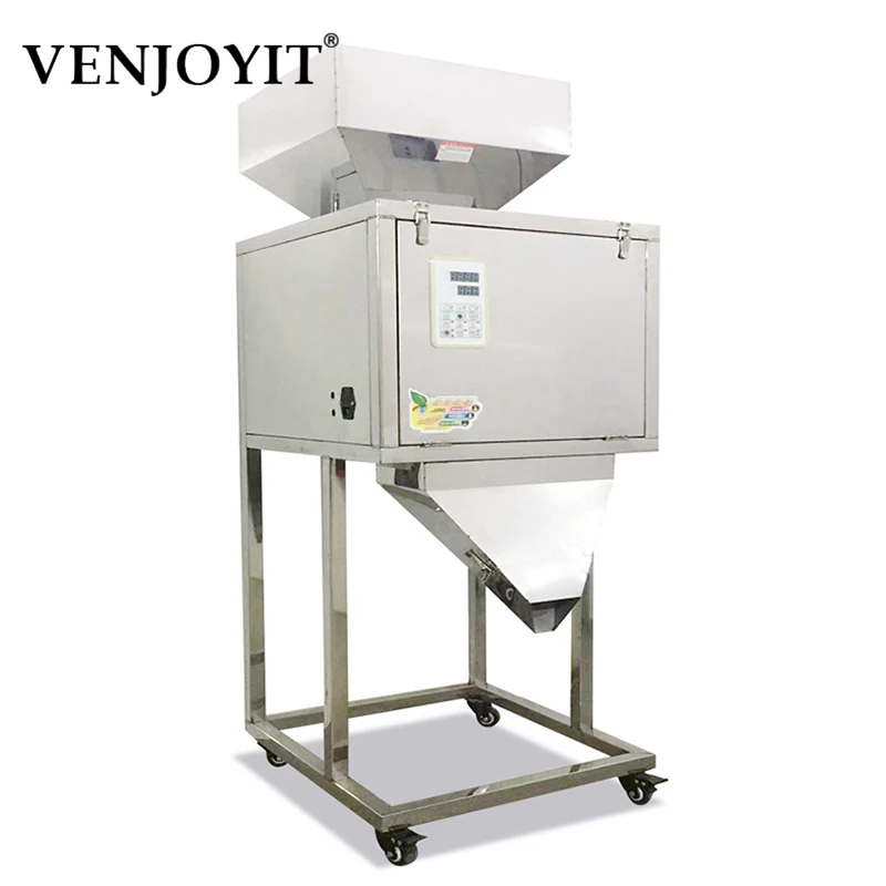 

50-9999g Semi-automatic Dry Powder Granule Rice Materials Filling Weighing Machine Food Granule Filler Packing Machinery