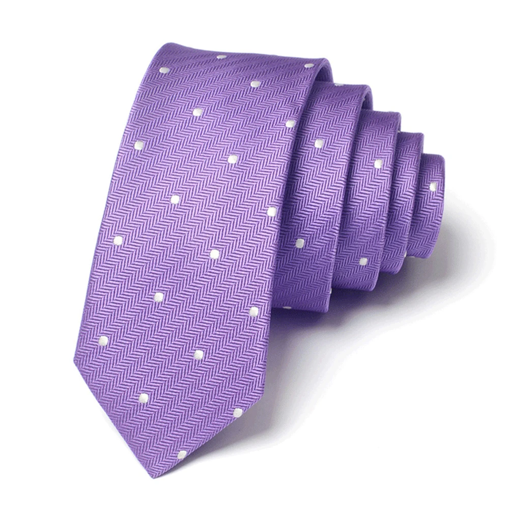 

Purple Men's Tie 5 CM Slim Neck Ties for Men High Quality Skinny Formal Business Wedding Necktie Male Gift