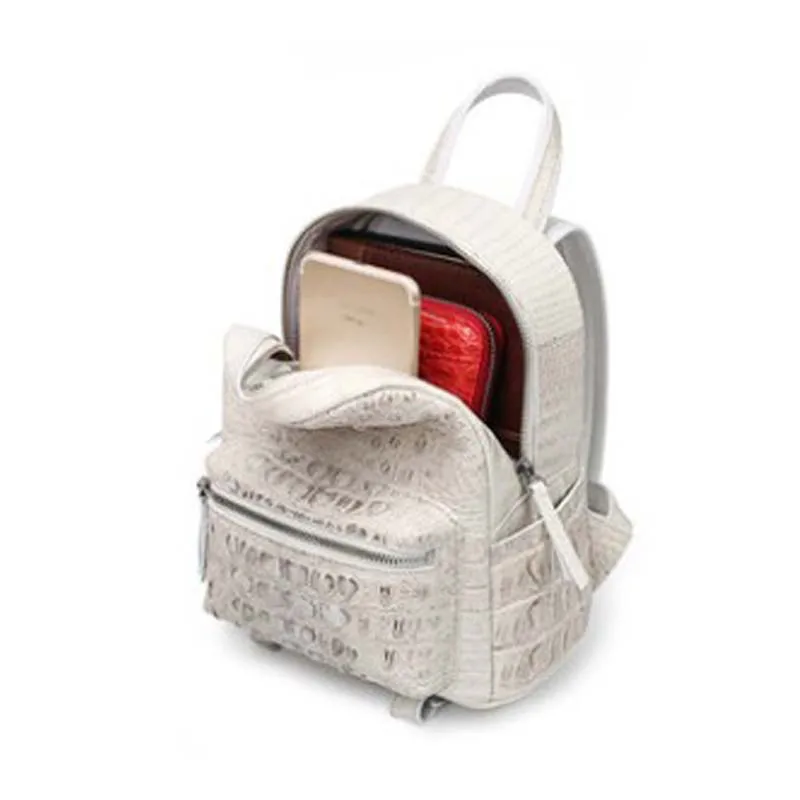 moben new  crocodile leather  backpack  female  The new  Female bag  The large capacity  backpack  Female tide women backpacks