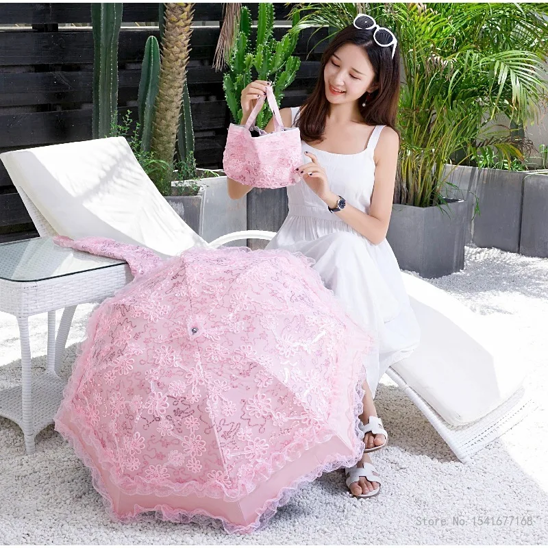 Lolita Lace Umbrella for Ladies, High-End, Sun Umbrella, Photo Studio, Wedding Dress, Hanfu Photo, French, Retro, Umbrella