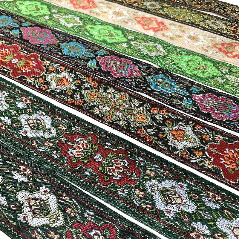 3 Yards 28-45MM Europe Lace Fabric Ribbon for Stage dress curtain sofa DIY Clothes Bag Accessories Embroidered Fabric Ribbon
