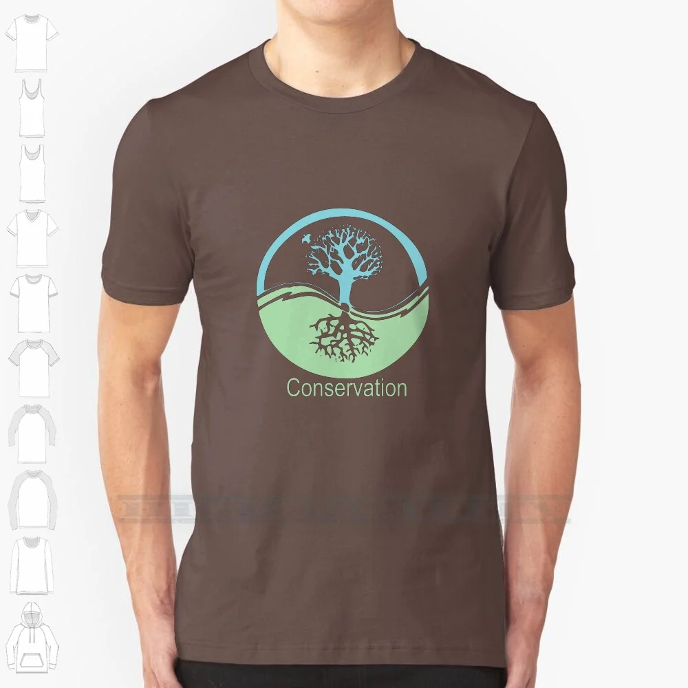 Conservation Tree Symbol Aqua Green 100% Cotton T Shirt Aqua Arbor Club Conservancy Conservation Conservator Conserve Day Earth