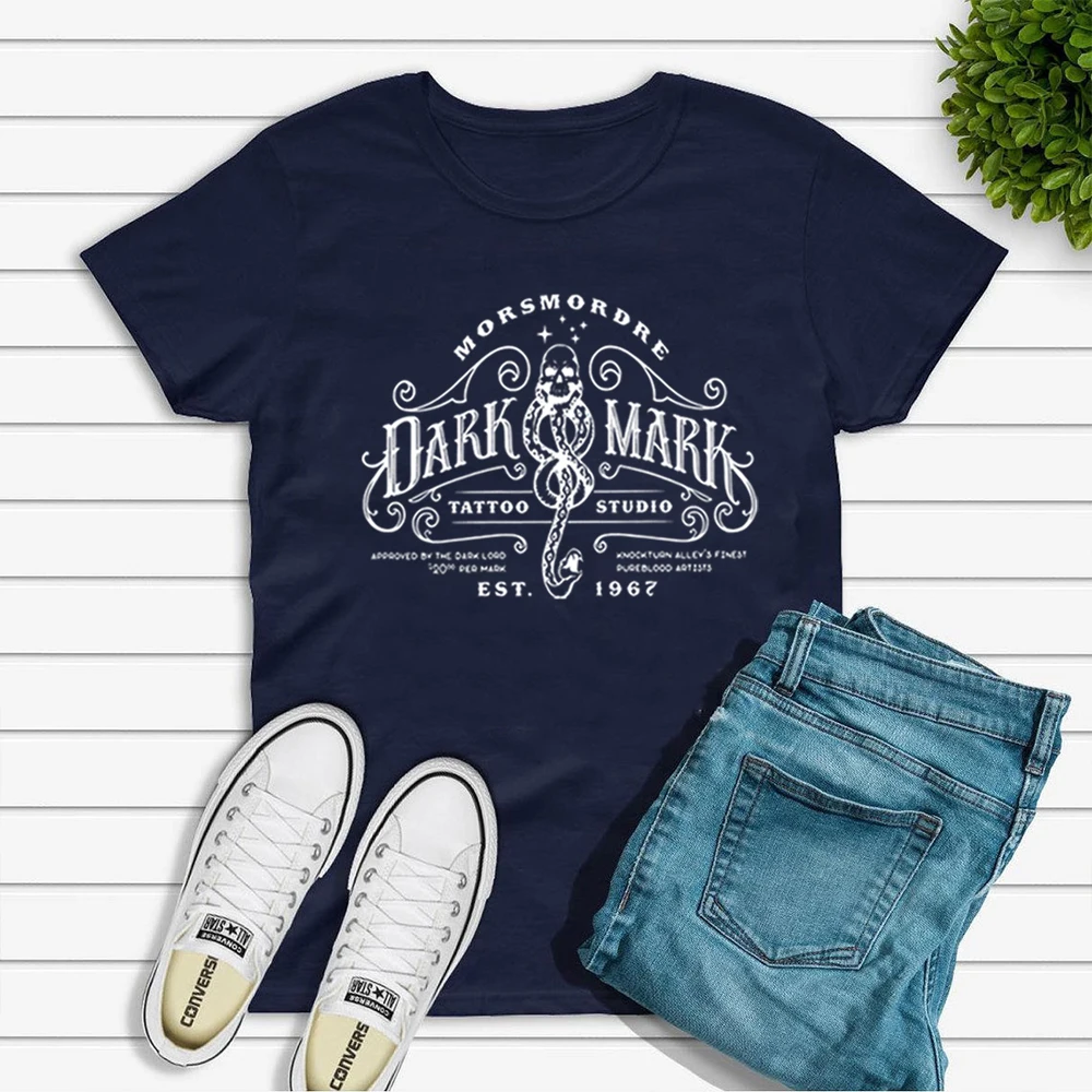 Dark Mark Tattoo Studio Wizard Shirt Best Friends Shirt Book Reading Magic Shirt Bookish Shirt Gift for Reader Witch Top