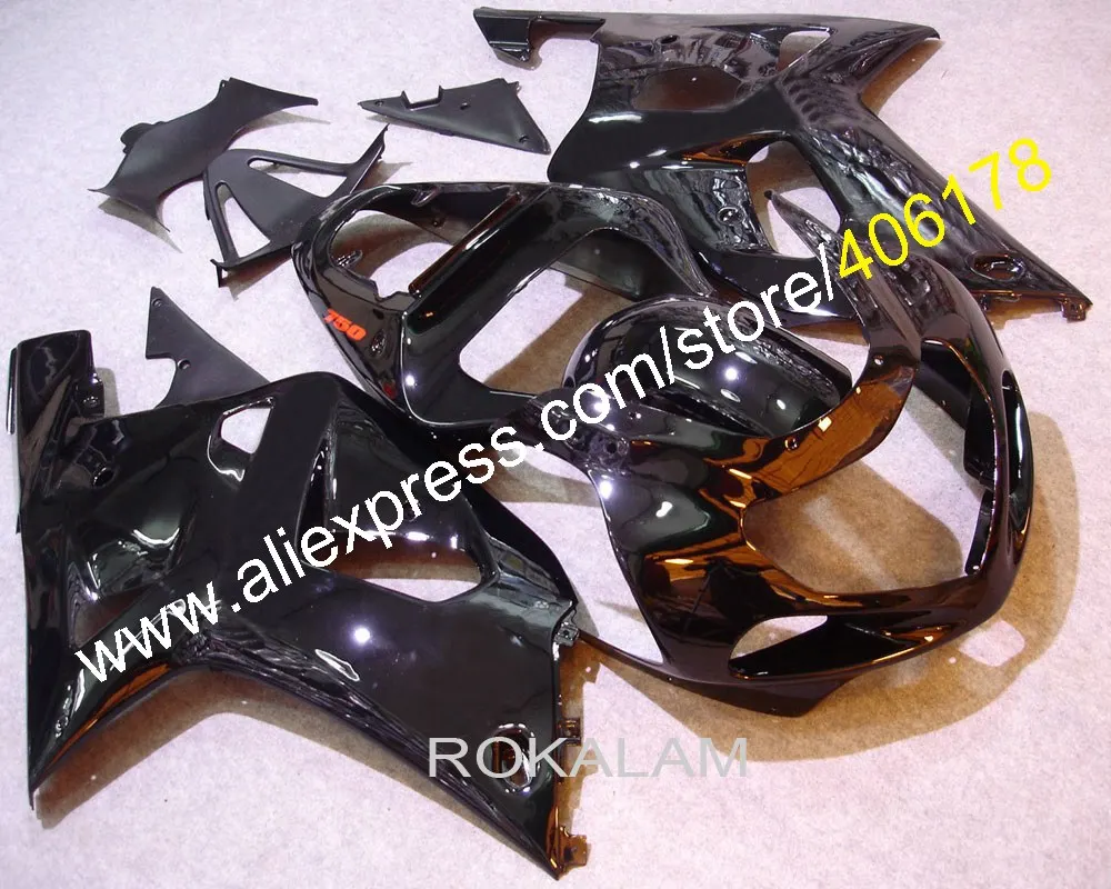 Cheap GSXR 750 600 K1 Fairing Kit For Suzuki GSXR600/750 2001 2002 2003 Black Motorcycle FairIngs (Injection Molding)