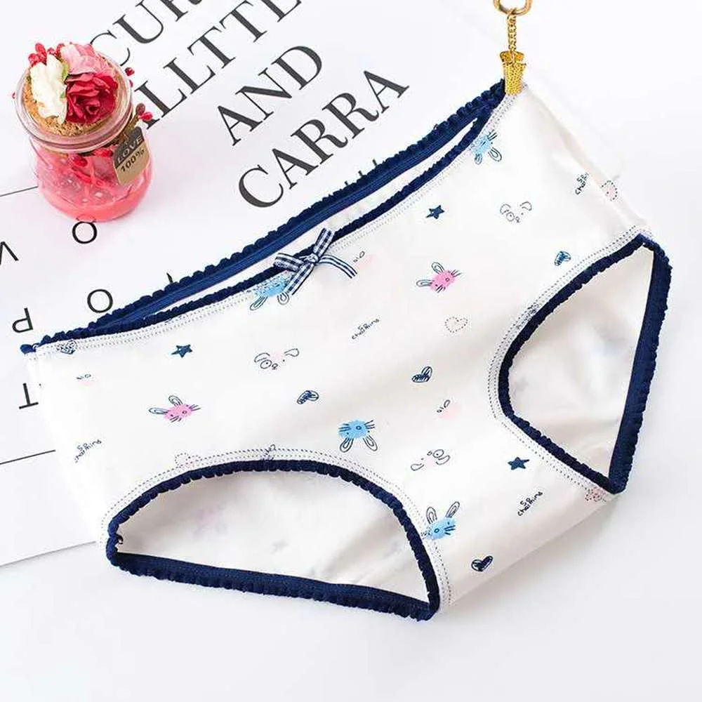 

Women's cotton underwear cartoon love print cute girl underwear lingerie panties women ropa interior femenina womens fashion