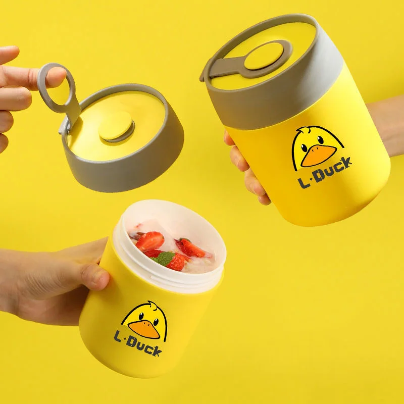 500ml Soup Cup Lunch Box Stainless Steel Thermos Mug Food Container Thermal Cup Vacuum Flasks Thermos Bottle with spoon For Kids