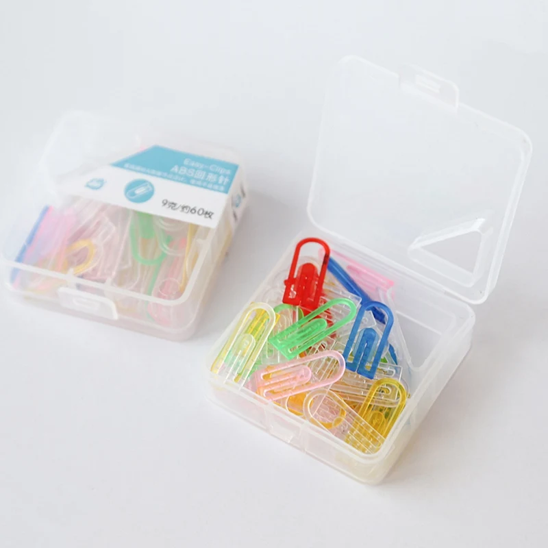 School Office Supplies 60pcs / Set Of Colorful Paper Clips Paper Clips Notes Clips Children'S Student Stationery